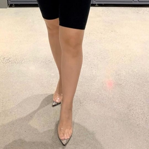 Just in Clear Sinderella Heel Court glitter Pumps - Picture 3 of 6